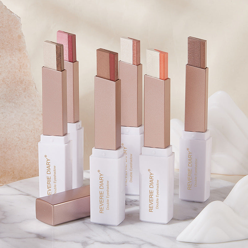 Lazy Eyeshadow Stick Stereo Gradient Shimmer Double Color