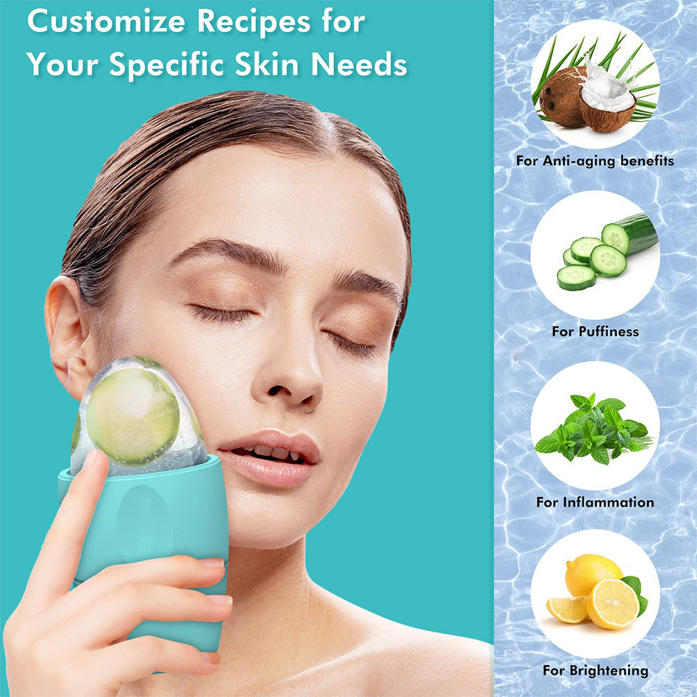 Silicone Ice Face Roller Contour Shrink Pores Remove Dark Circles Massage