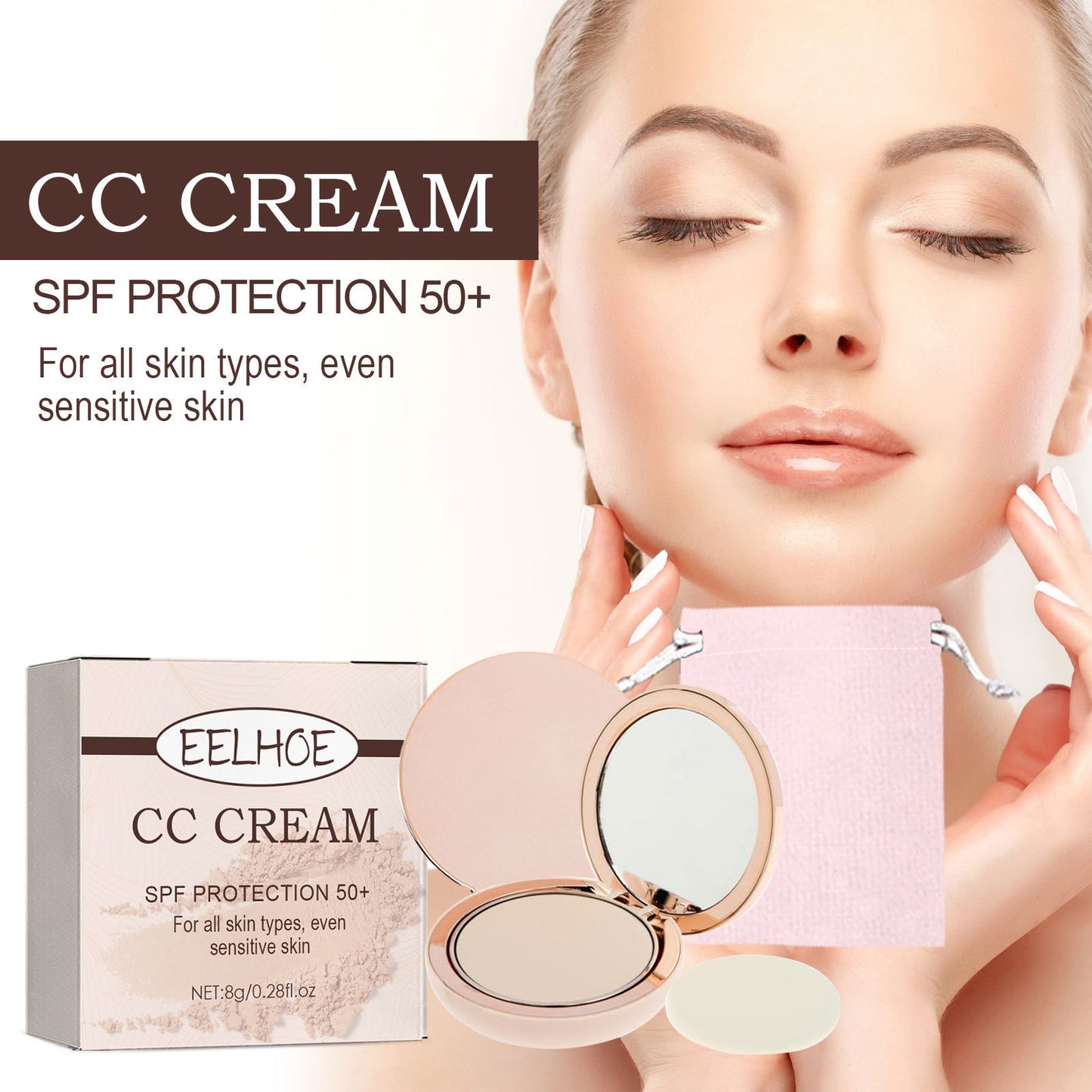 Skin Protection Lightweight  Natural Concealing And Setting Makeup Powder