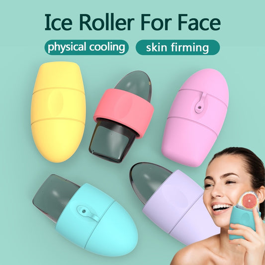 Silicone Ice Face Roller Contour Shrink Pores Remove Dark Circles Massage